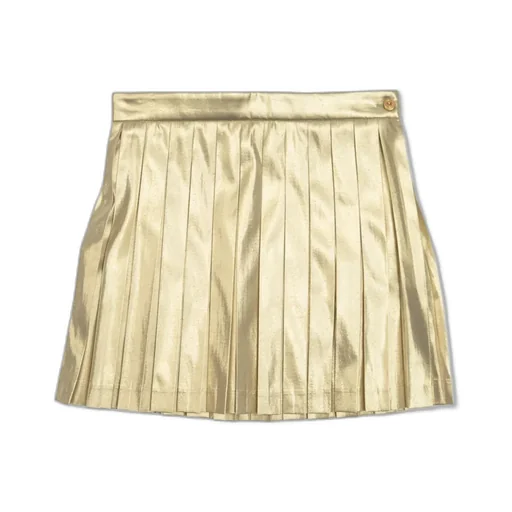 Versace Kids Medusa Head Plaque Pleated Skirt