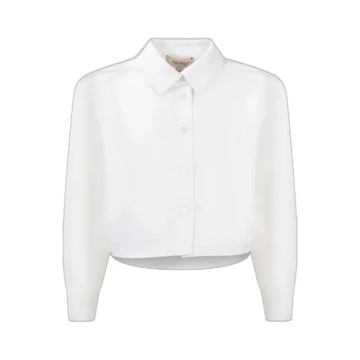 Twinset Kids Cropped Satin Shirt