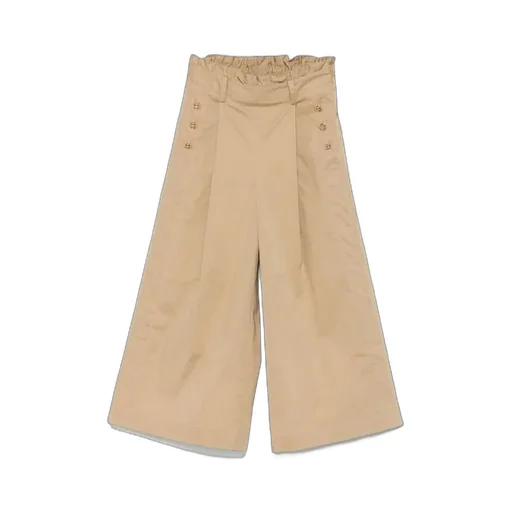 Twinset Kids Button-Detail Wide-Leg Pants
