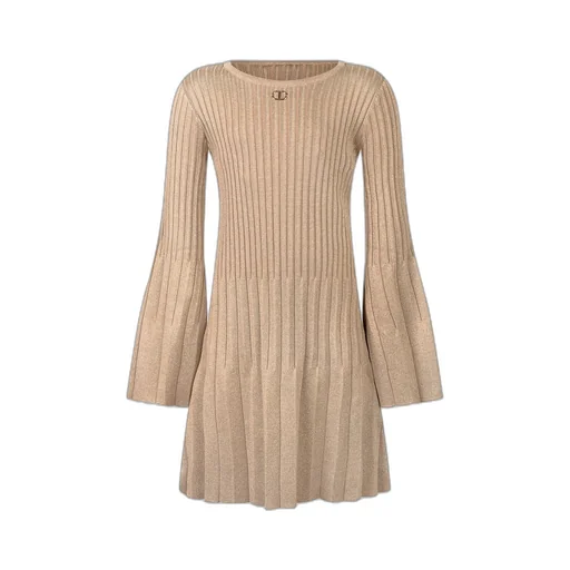 Twinset Kids Ribbed Flared-Sleeve Dress