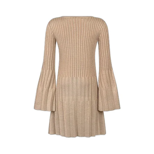 Twinset Kids Ribbed Flared-Sleeve Dress