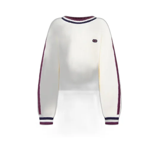 Twinset Kids Striped Trim Knitted Jumper
