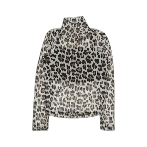 Twinset Kids Logo Plaque Leopard-Print Top