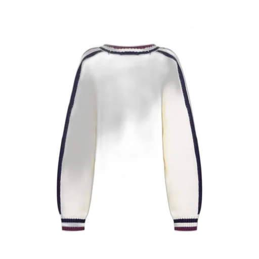 Twinset Kids Striped Trim Knitted Jumper