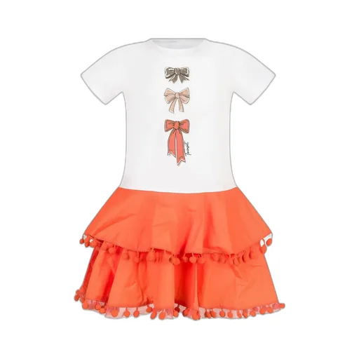 Twinset Kids Bow Pom-Pom Dress