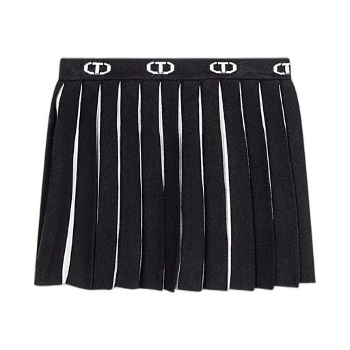 Twinset Kids Pleated Logo Skirt