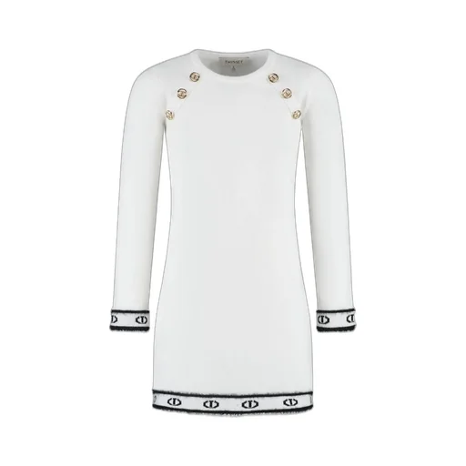 Twinset Kids Logo-Trim Crewneck Dress