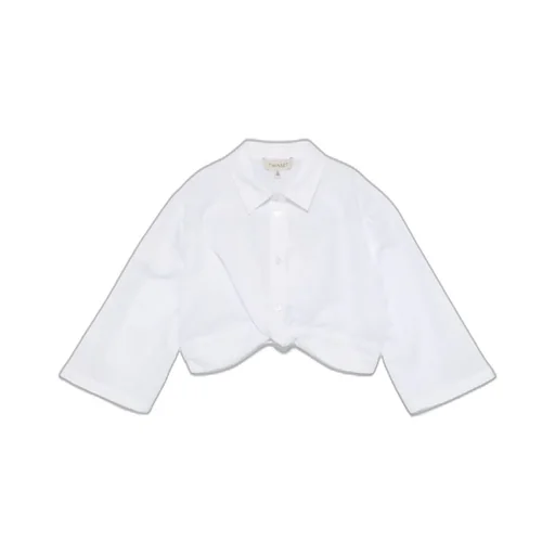 Twinset Knotted Cropped Blouse