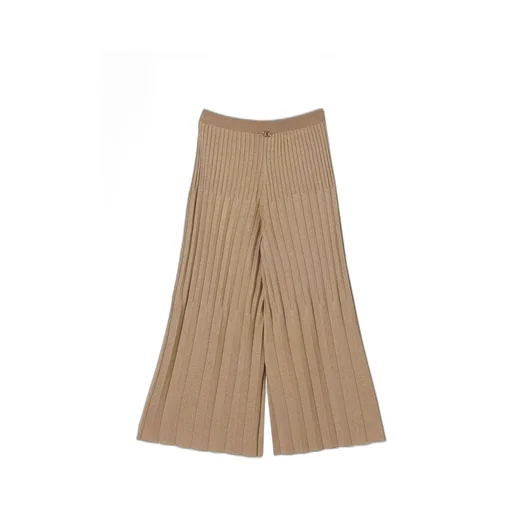 Twinset Kids Ribbed Wide-Leg Trousers