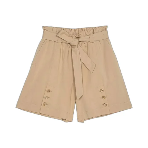 Twinset Belted Button-Detail Shorts