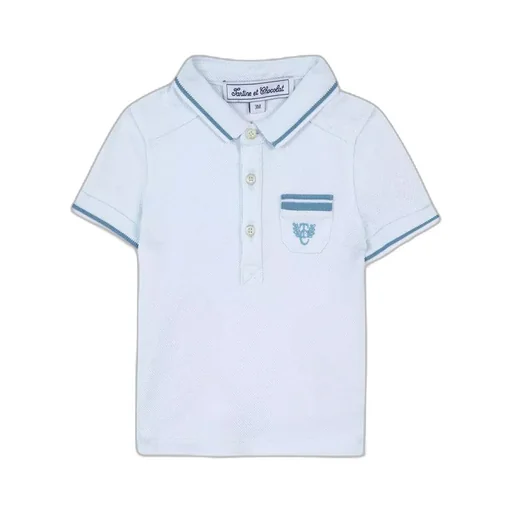 Tartine Et Chocolat Logo-Embroidered Striped Polo Shirt