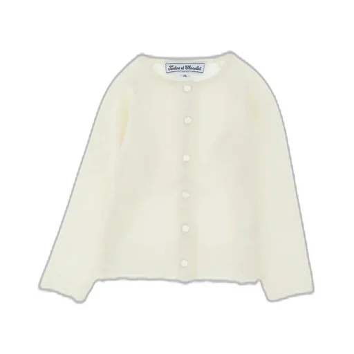 Tartine Et Chocolat Scallop Edge Buttoned Cardigan