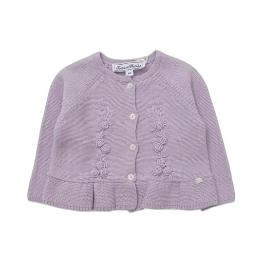 Tartine Et Chocolat Floral-Embroidered Cardigan