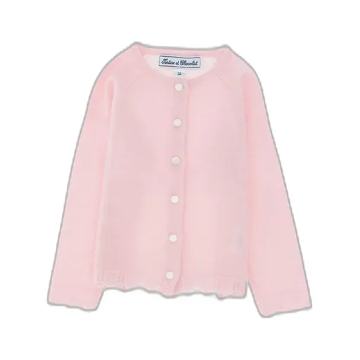 Tartine Et Chocolat Scallop Edge Buttoned Cardigan