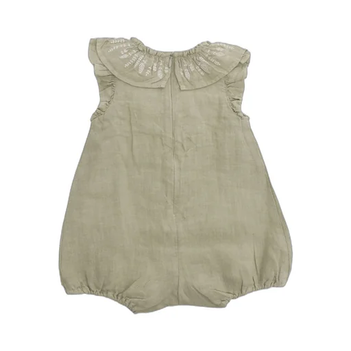 Tartine Et Chocolat Floral-Embroidered Ruffled Jumpsuit