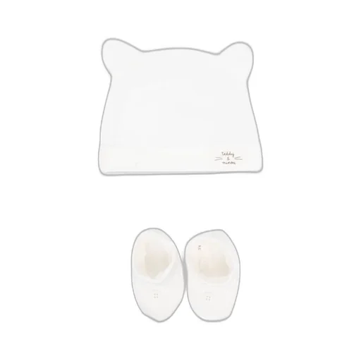 Teddy & Minou Cozy Bonnet And Booties Set