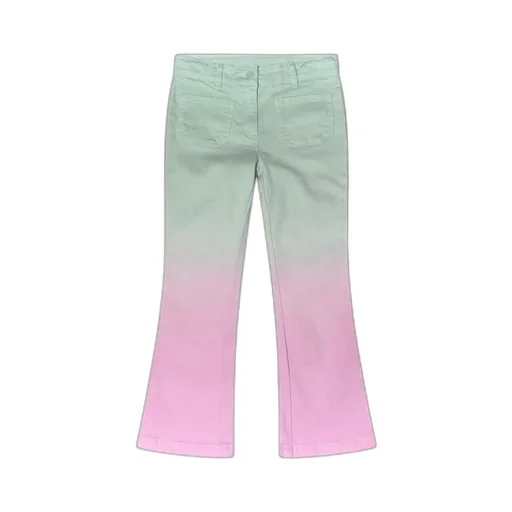 Stella Mccartney Kids Logo Patch Flared Jeans