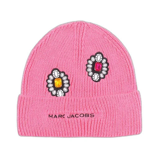 The Marc Jacobs Kids Logo Embroidered Knitted Beanie