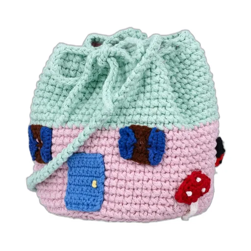 Stella Mccartney Kids Toadstool House Crocheted Crossbody Bag