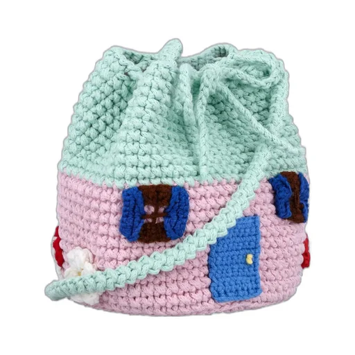 Stella Mccartney Kids Toadstool House Crocheted Crossbody Bag