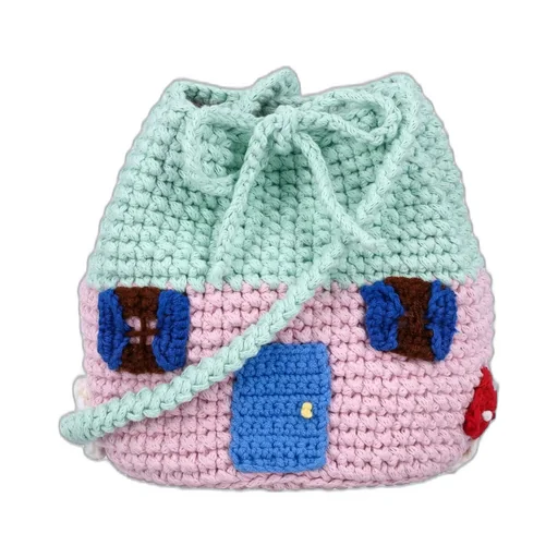 Stella Mccartney Kids Toadstool House Crocheted Crossbody Bag