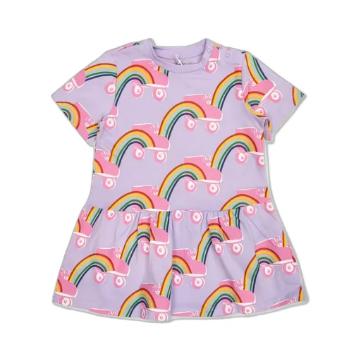 Stella Mccartney Kids All-Over Patterned Crewneck Dress