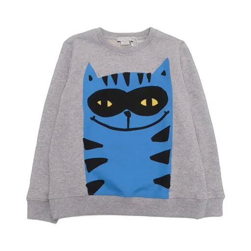 Stella Mccartney Kids Cat Graphic Crewneck Sweatshirt
