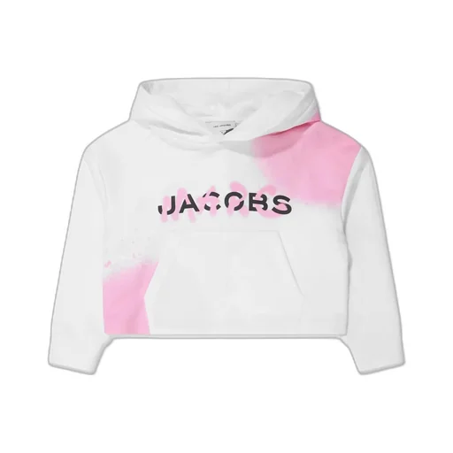 The Marc Jacobs Kids Logo Printed Cropped Hoodie