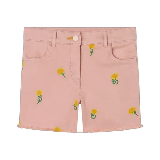 Stella Mccartney Kids Sunflower Print Denim Shorts