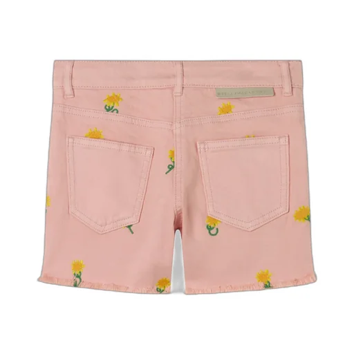 Stella Mccartney Kids Sunflower Print Denim Shorts