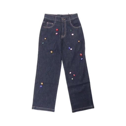 The Marc Jacobs Kids Straight Leg Embellished Denim Jeans