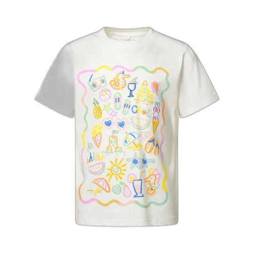 Stella Mccartney Kids Beach Printed Crewneck T-Shirt