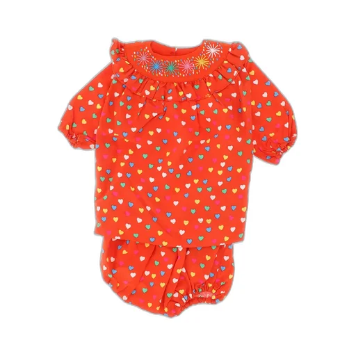 Stella Mccartney Kids Heart-Print Crewneck Dress