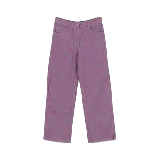 Stella Mccartney Kids High-Waist Heart-Embroidered Trousers