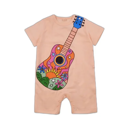 Stella Mccartney Kids Guitar-Printed Crewneck Shorties