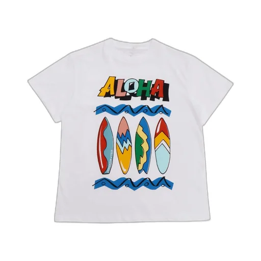 Stella Mccartney Kids Aloha-Printed Crewneck T-Shirt
