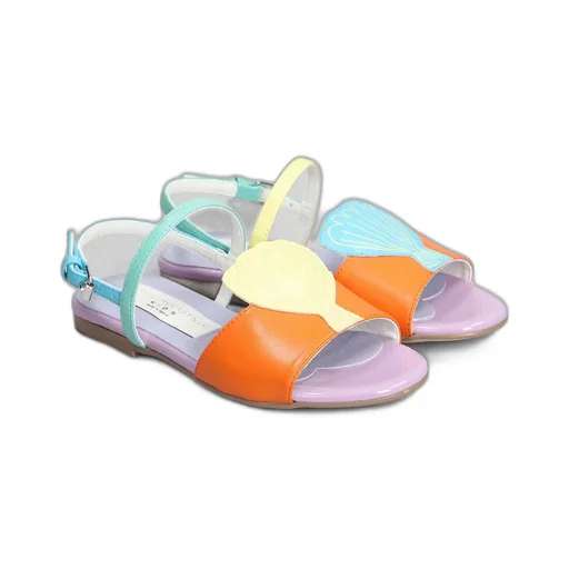 Stella Mccartney Kids Seashell Ankle Strapped Sandals
