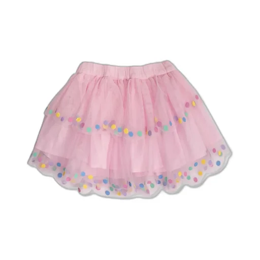 Stella Mccartney Kids Polka Dot-Trim Tiered Tulle Skirt