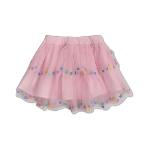 Stella Mccartney Kids Polka Dot-Trim Tiered Tulle Skirt