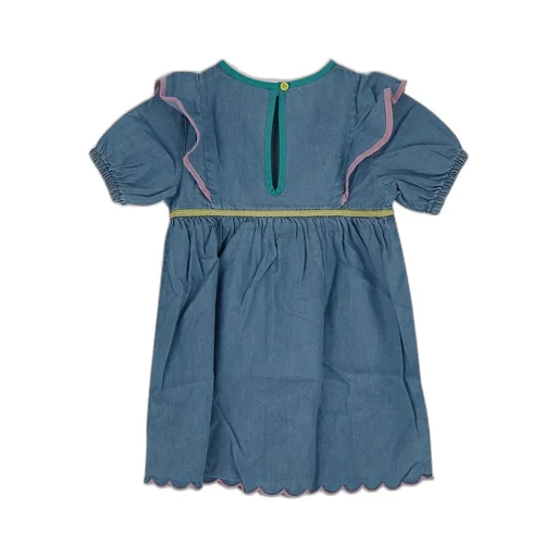 Stella Mccartney Kids Ruffled Detail Chambray Dress
