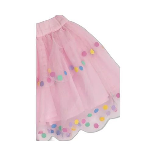 Stella Mccartney Kids Polka Dot-Trim Tiered Tulle Skirt