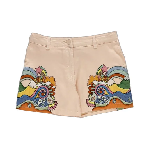 Stella Mccartney Kids Belt-Looped Love To Dream Printed Shorts