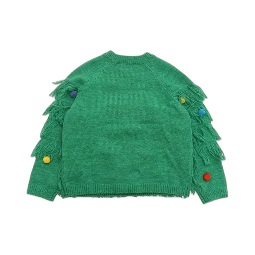 Stella Mccartney Kids Pompom-Detailed Fringed Jumper