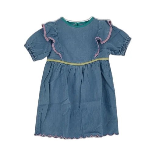 Stella Mccartney Kids Ruffled Detail Chambray Dress