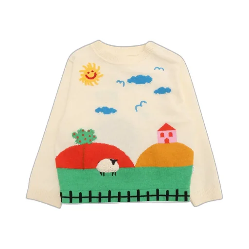 Stella Mccartney Kids Pattern Intarsia-Knit Crewneck Jumper