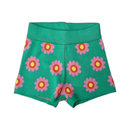 Stella Mccartney Kids Floral-Printed Elasticated Waistband Knitted Shorts
