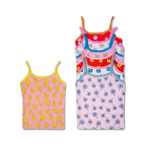 Stella Mccartney Kids Floral Printed Seven Pack Tank Tops