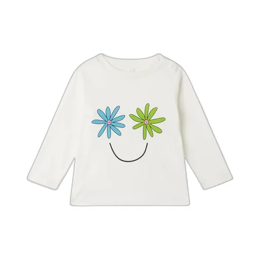 Stella Mccartney Kids Floral Printed Crewneck T-Shirt