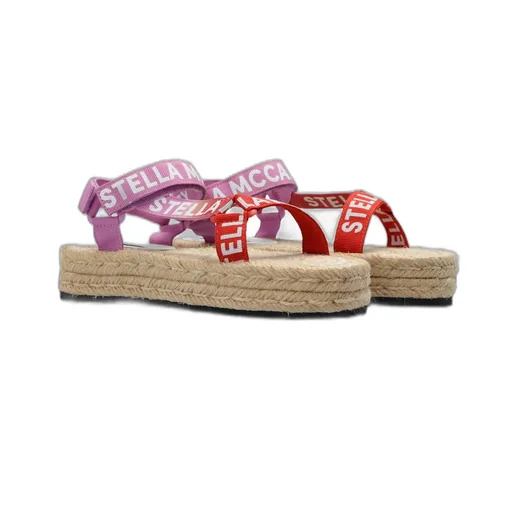Stella Mccartney Kids Logo-Tape Round-Toe Sandals