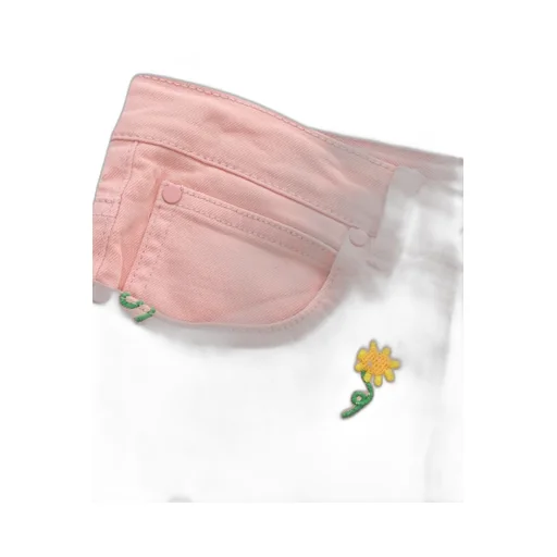Stella Mccartney Kids Floral Embroidered Mid-Rise Jeans